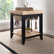 Linon Empire Machine Tufted Wool 5'x8' Rug in Natural and Black