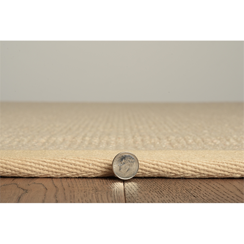 Linon Empire Machine Tufted Wool 5'x8' Rug in Natural and Beige