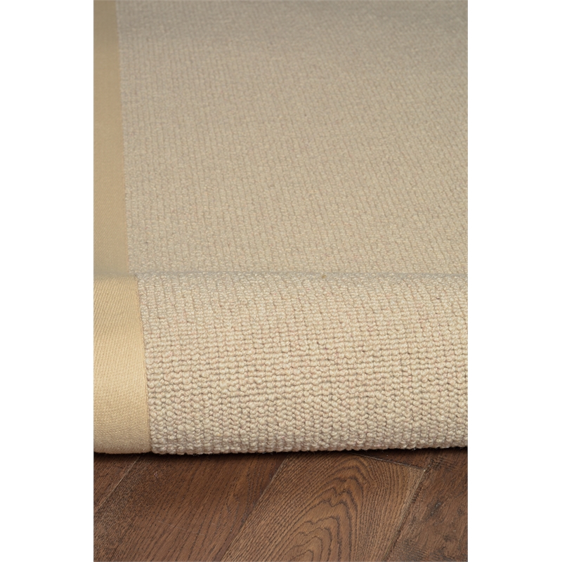 Linon Empire Machine Tufted Wool 5'x8' Rug in Natural and Beige
