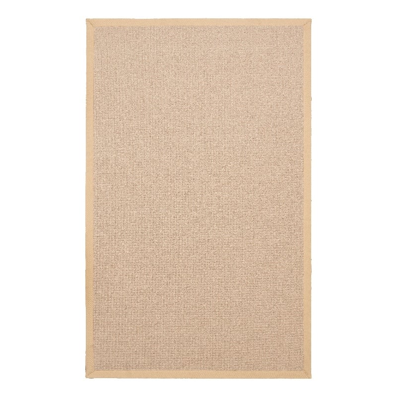 Linon Empire Machine Tufted Wool 5'x8' Rug in Natural and Beige