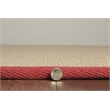 Linon Empire Machine Tufted Wool 4'x6' Rug in Natural and Red