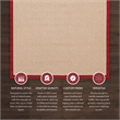 Linon Empire Machine Tufted Wool 4'x6' Rug in Natural and Red