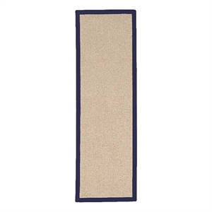 Linon Empire Machine Tufted Wool 2'6&quotx8' Rug in Natural and Blue