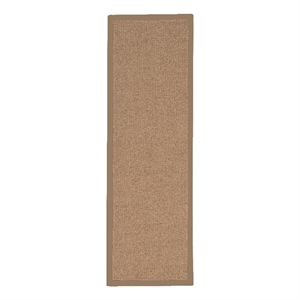 Linon Empire Machine Tufted Wool 2'6&quotx12' Rug in Cork Brown and Beige