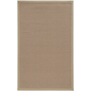 Linon Empire Machine Tufted Wool 1'10&quotx2'10&quot Rug in Cork Brown and Beige