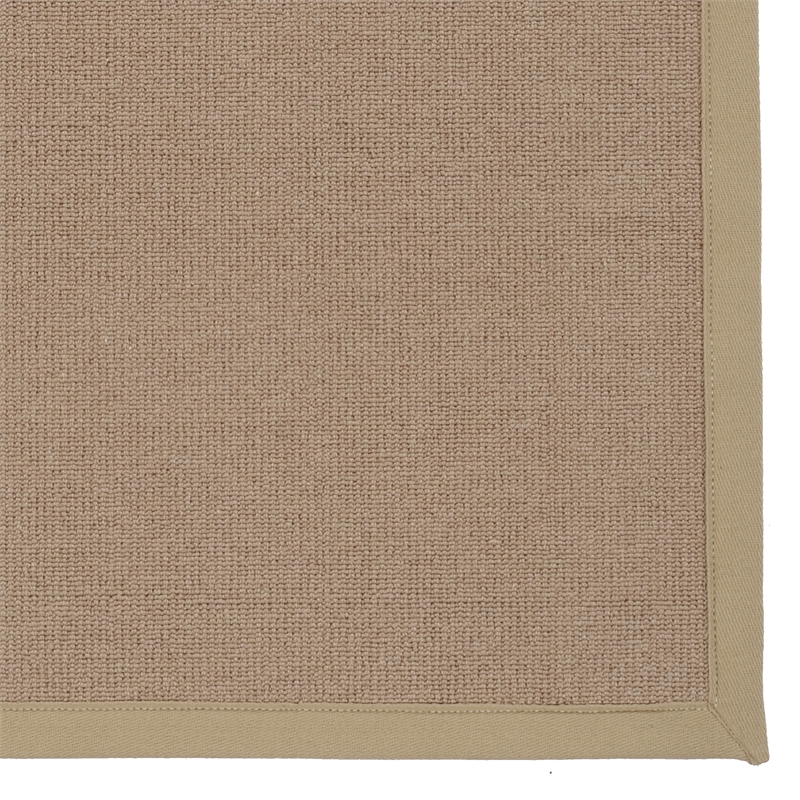 Linon Empire Machine Tufted Wool 8'x11' Rug in Cork Brown and Beige