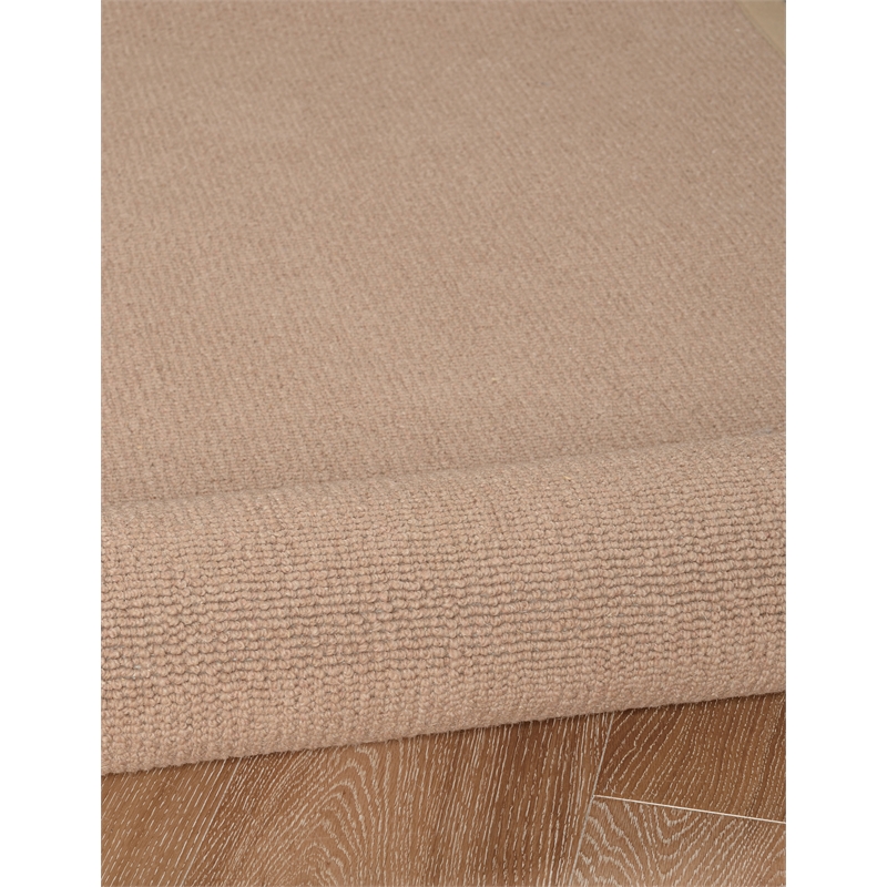 Linon Empire Machine Tufted Wool 8'x11' Rug in Cork Brown and Beige