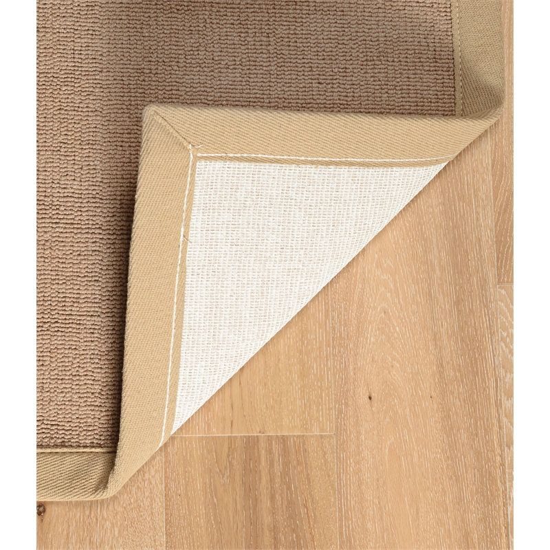 Linon Empire Machine Tufted Wool 8'x11' Rug in Cork Brown and Beige