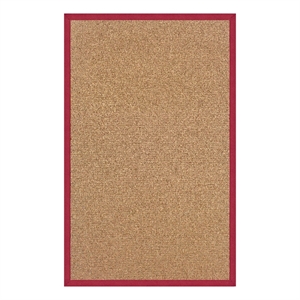 Linon Empire Machine Tufted Wool 1'10&quotx2'10&quot Rug in Cork Brown and Red