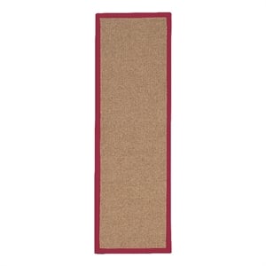 Linon Empire Machine Tufted Wool 2'6&quotx8' Rug in Cork Brown and Red