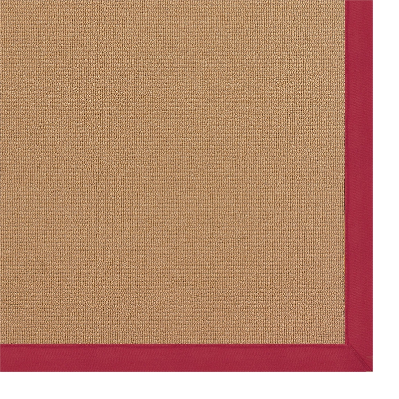 Linon Empire Machine Tufted Wool 4'x6' Rug in Cork Brown and Red