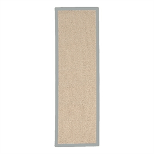 Linon Empire Machine Tufted Wool 2'6&quotx8' Rug in Natural and Ice Blue