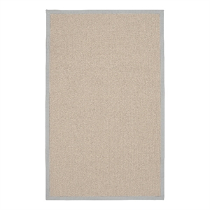 Linon Empire Machine Tufted Wool 4'x6' Rug in Natural and Ice Blue
