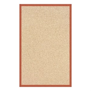 Linon Empire Machine Tufted Wool 8'x11' Rug in Natural and Burnt Orange