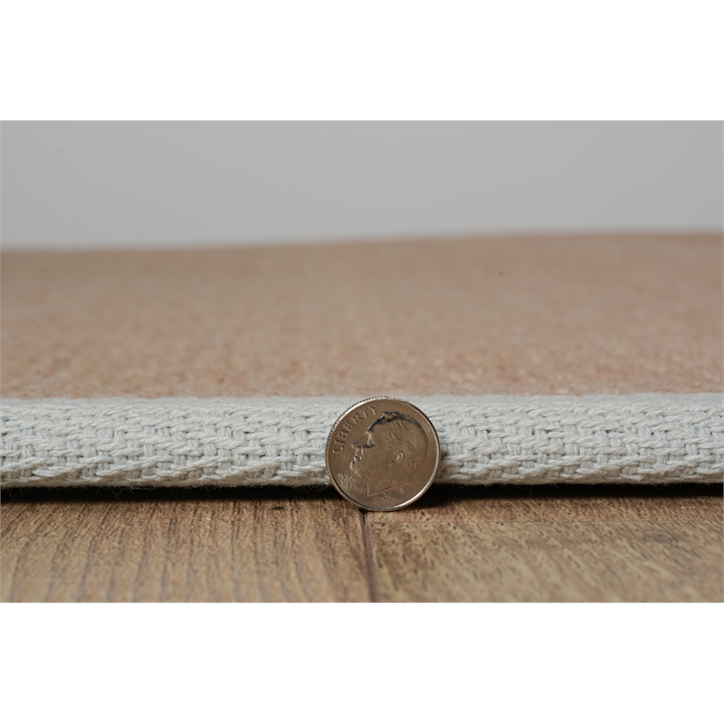 Linon Empire Machine Tufted Wool 4'x6' Rug in Cork Brown and Ice Blue