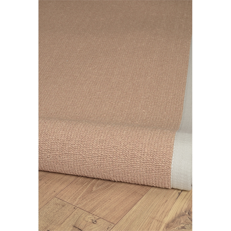 Linon Empire Machine Tufted Wool 4'x6' Rug in Cork Brown and Ice Blue