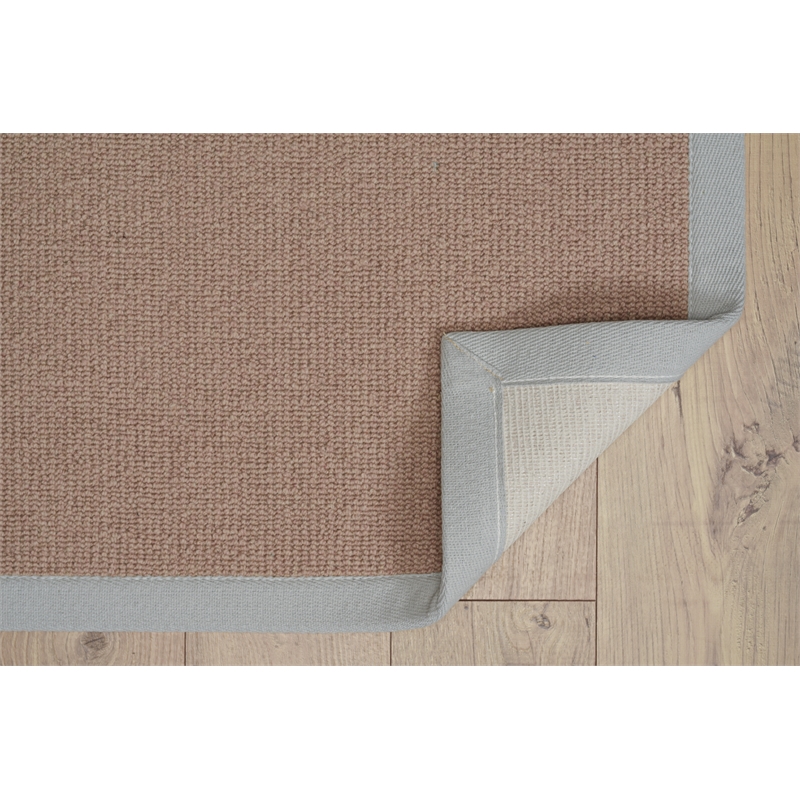 Linon Empire Machine Tufted Wool 4'x6' Rug in Cork Brown and Ice Blue