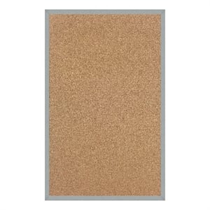 Linon Empire Machine Tufted Wool 5'x8' Rug in Cork Brown and Ice Blue