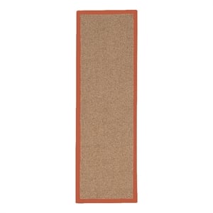 Linon Empire Machine Tufted Wool 2'6&quotx12' Rug in Cork Brown and Burnt Orange