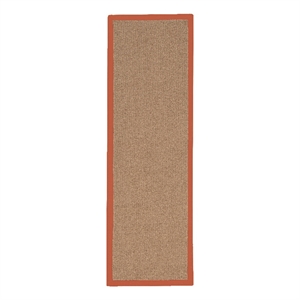 Linon Empire Machine Tufted Wool 2'6&quotx8' Rug in Cork Brown and Burnt Orange