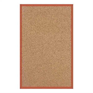 Linon Empire Machine Tufted Wool 8'x11' Rug in Cork Brown and Burnt Orange