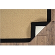 Linon Empire Machine Tufted Wool 4'x6' Rug in Sisal and Black