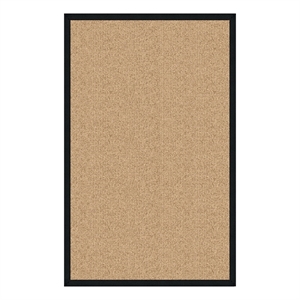 Linon Empire Machine Tufted Wool 4'x6' Rug in Sisal and Black