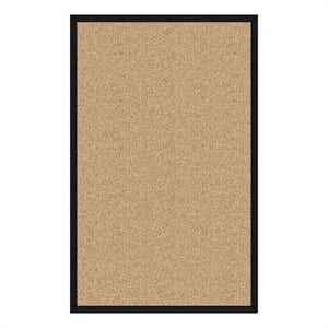 Linon Empire Machine Tufted Wool 5'x8' Rug in Sisal and Black
