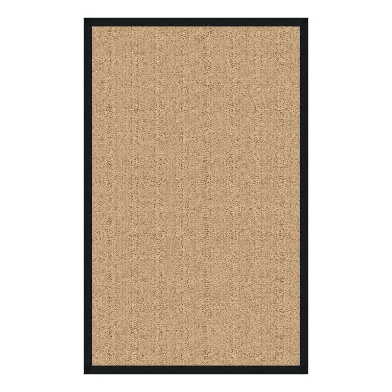 Linon Empire Machine Tufted Wool 8'x11' Rug in Sisal and Black