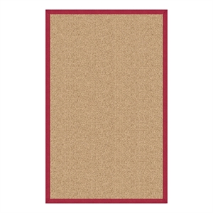 Linon Empire Machine Tufted Wool 1'10&quotx2'10&quot Rug in Sisal and Red