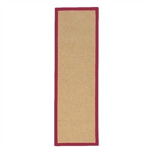 Linon Empire Machine Tufted Wool 2'6&quotx8' Rug in Sisal and Red