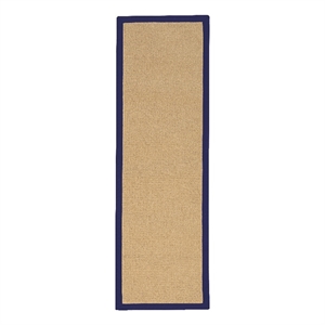 Linon Empire Machine Tufted Wool 2'6&quotx8' Rug in Sisal and Blue