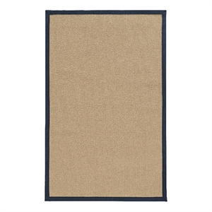 Linon Empire Machine Tufted Wool 5'x8' Rug in Sisal and Blue