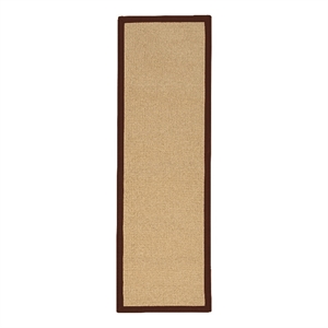 Linon Empire Machine Tufted Wool 2'6&quotx12' Rug in Sisal and Brown