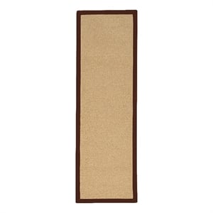 Linon Empire Machine Tufted Wool 2'6&quotx8' Rug in Sisal and Brown
