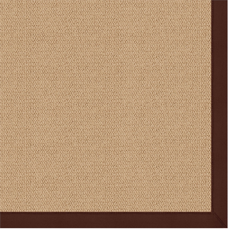 Linon Empire Machine Tufted Wool 4'x6' Rug in Sisal and Brown