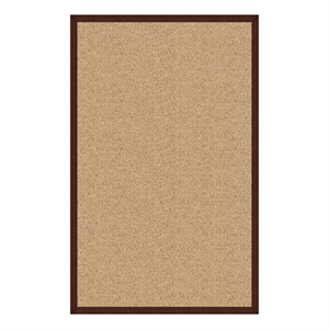 Linon Empire Machine Tufted Wool 4'x6' Rug in Sisal and Brown