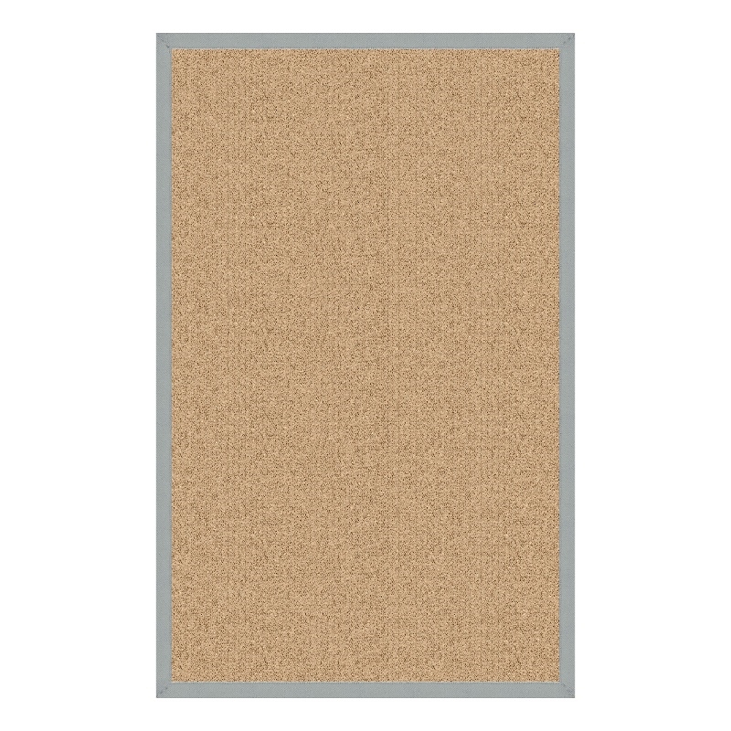 Linon Empire Machine Tufted Wool 4'x6' Rug in Sisal and Ice Blue