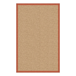 Linon Empire Machine Tufted Wool 8'x11' Rug in Sisal and Burnt Orange