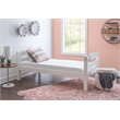 Linon Levi Solid Pine Wood Twin over Full Bunk Bed in Sleek White Finish