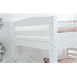 Linon Levi Solid Pine Wood Twin over Full Bunk Bed in Sleek White Finish