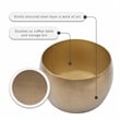 Linon Reid Large Wood and Metal Drum Table with Storage in Brass