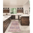 Linon Washable Merit Polyester 2'x8' Rug in Ivory
