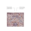 Linon Washable Merit Polyester 3'x5' Rug in Ivory