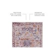 Linon Washable Merit Polyester 3'x5' Rug in Ivory