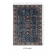 Linon Washable Lee Polyester 3'x5' Rug in Navy