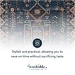 Linon Washable Lee Polyester 5'x7' Rug in Navy
