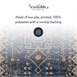 Linon Washable Lee Polyester 5'x7' Rug in Navy