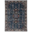 Linon Washable Lee Polyester 5'x7' Rug in Navy