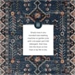 Linon Washable Lee Polyester 5'x7' Rug in Navy